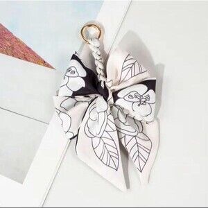Silk Bow Bag Charm | Purse Bow Keychain |Scarf Bag Accessory| Handbag